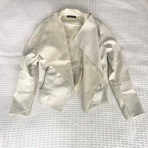 Bagatelle collection Chic Off-White Faux Leather Jacket Medium